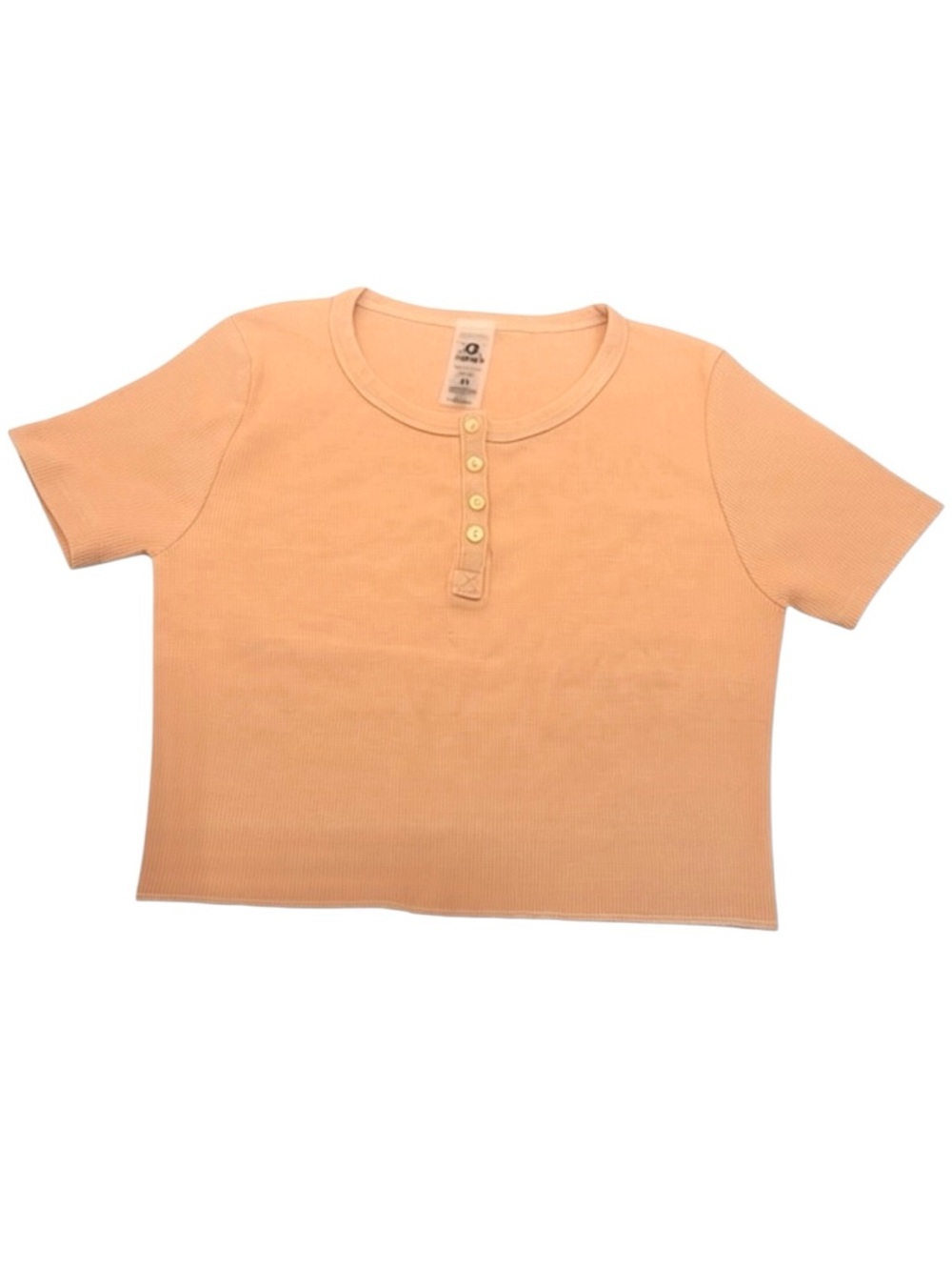 Mono B Orange Ribbed Crop Top Size Medium NWT NEW